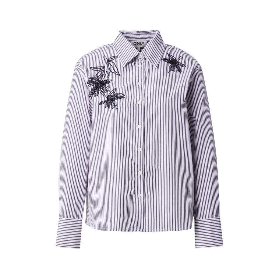 Only ONLY Blouse ONLEVI donkerblauw / zwart / wit -