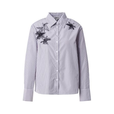 Only ONLY Blouse ONLEVI donkerblauw / zwart / wit