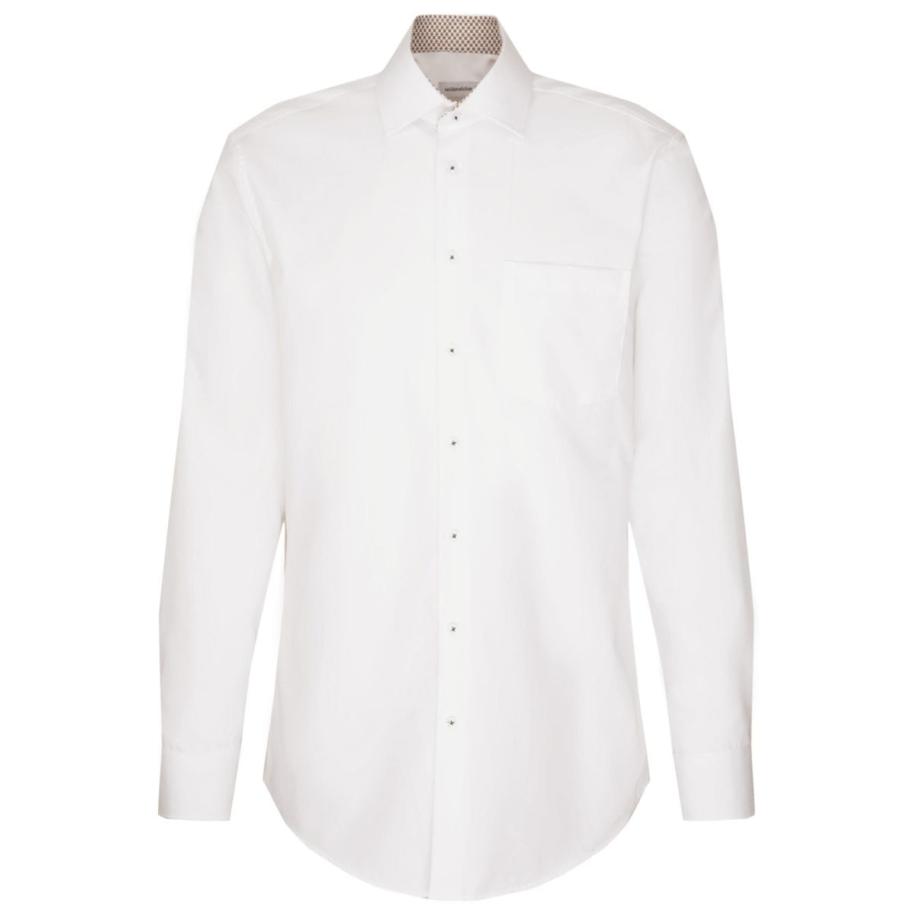 Seidensticker Overhemd wit, Effen Wit