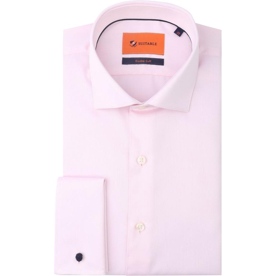 Suitable Overhemd Dubbel Manchet Roze Roze