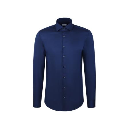 Seidensticker SEIDENSTICKER Overhemd Schwarze Rose donkerblauw