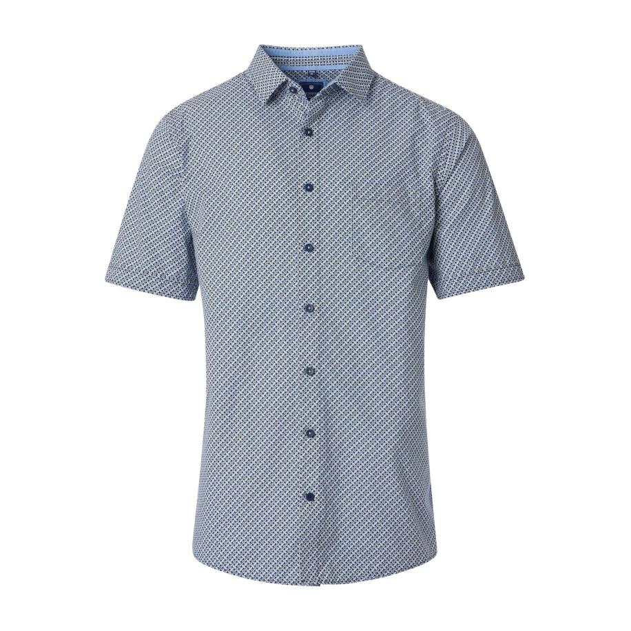 Redmond Casual Overhemd Korte mouw groen Groen