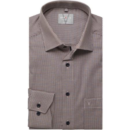Marvelis Overhemd bruin, Faux-uni