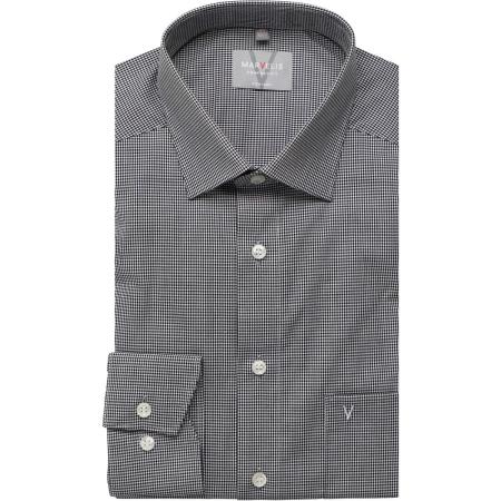 Marvelis Overhemd zwart, Vichy ruit