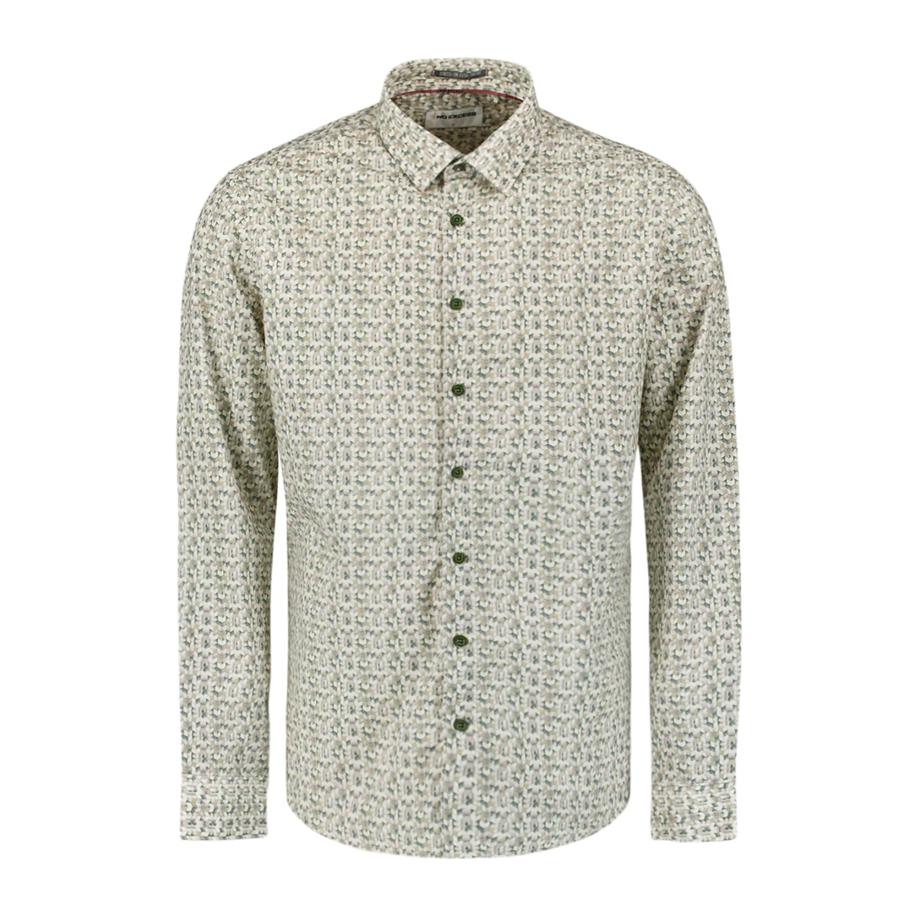 No Excess No Excess Overhemd kaki / petrol / wit -