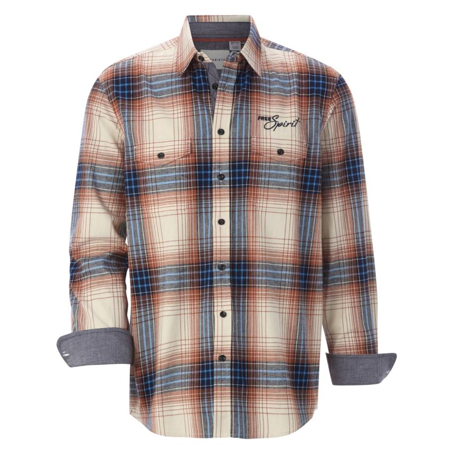 BABISTA BABISTA Overhemd Olvar beige / blauw / roestrood -