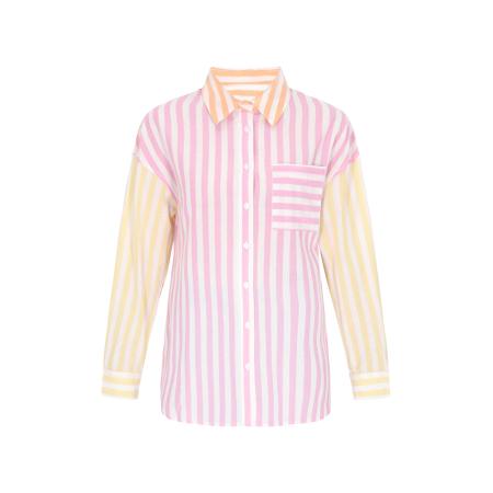 SANIKA SANIKA Blouse Fashion Look geel / oranje / pink / wit