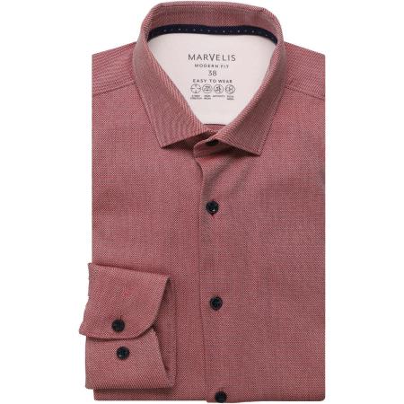 Marvelis Performance Overhemd rood, Faux-uni