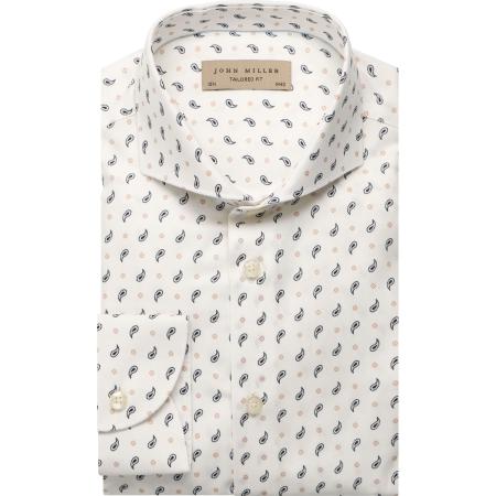 John Miller Linnen Overhemd wit, Motief