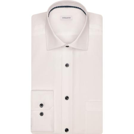 Seidensticker Overhemd wit, Gestructureerd