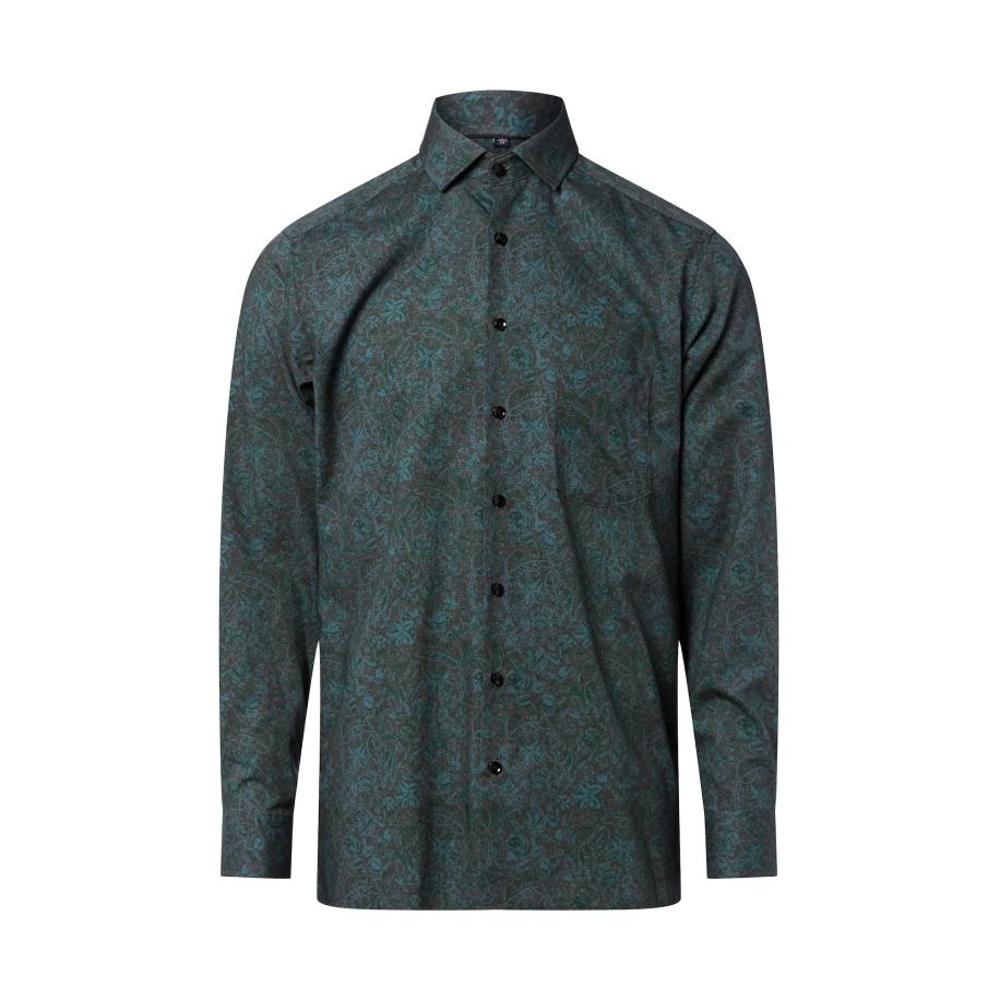 Andrew James Andrew James Zakelijk overhemd antraciet / spar -