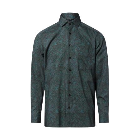 Andrew James Andrew James Zakelijk overhemd antraciet / spar