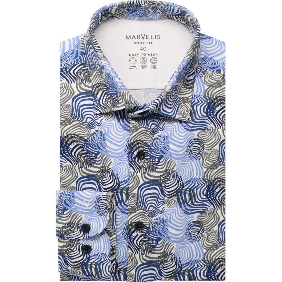 Marvelis Performance Jersey shirt blauw, Bedrukt Blauw