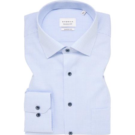 ETERNA Overhemd middenblauw, Ruit