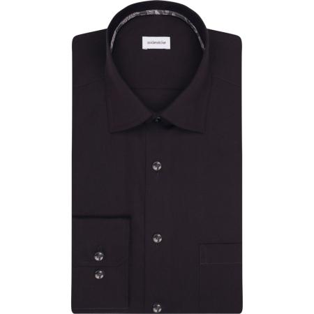 Seidensticker Overhemd zwart, Effen