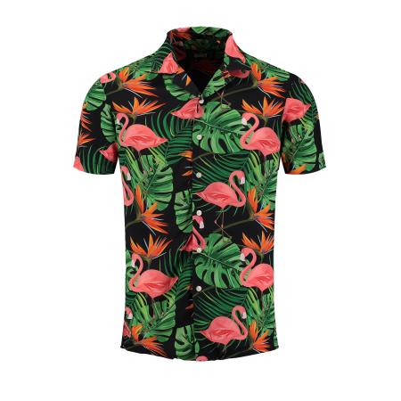 Key Largo Key Largo Overhemd Keys groen / oranje / pink / zwart