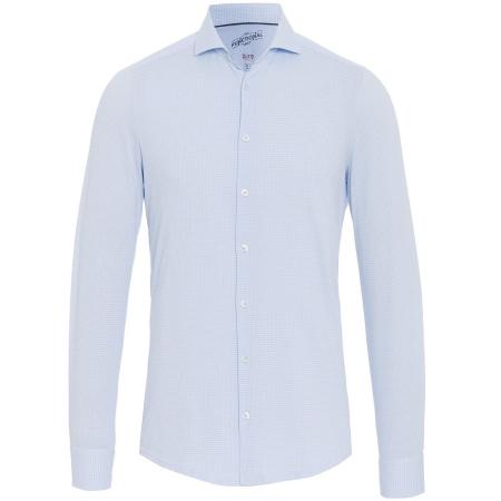 Pure Overhemd Functional Pied De Poule Blauw