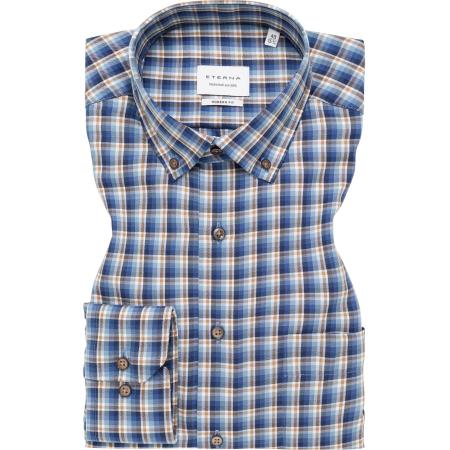 ETERNA Overhemd donkerblauw, Ruit