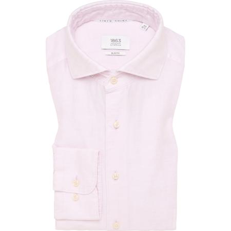 ETERNA 1863 Linnen Overhemd roze, Effen