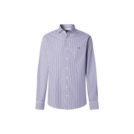 Hackett London Hackett London Overhemd City donkerblauw / wit