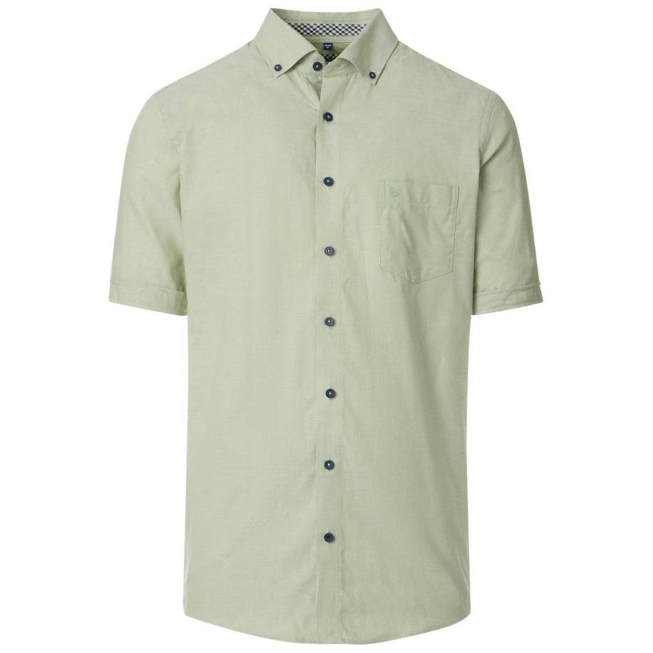 Redmond Casual Overhemd Korte mouw groen Groen