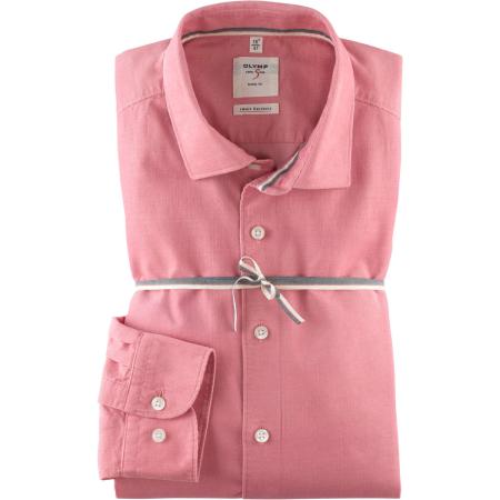 OLYMP Level Five smart business Overhemd rozenhout, Effen