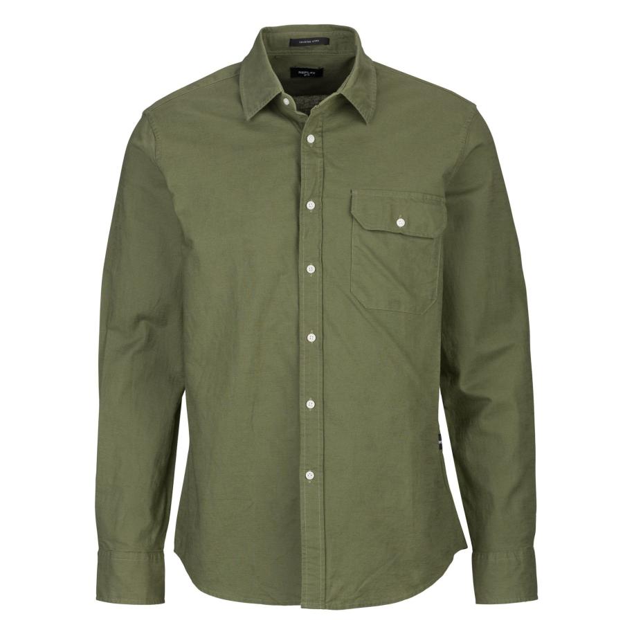 Replay REPLAY Overhemd groen / wit -