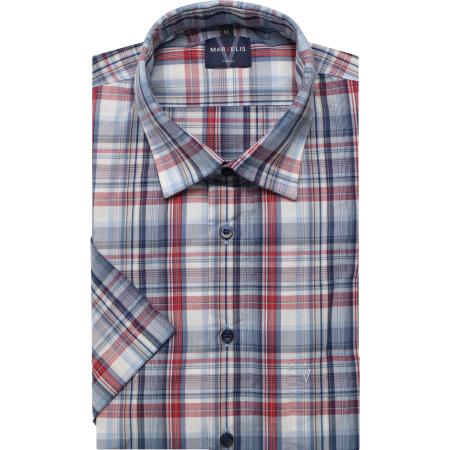 Marvelis Casual Overhemd Korte mouw rood