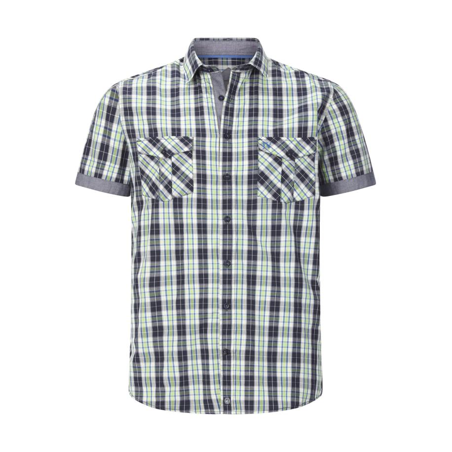 Jan Vanderstorm Overhemd Korte mouw groen Groen