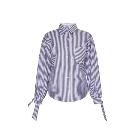 DreiMaster DreiMaster Vintage Blouse donkerblauw / wit