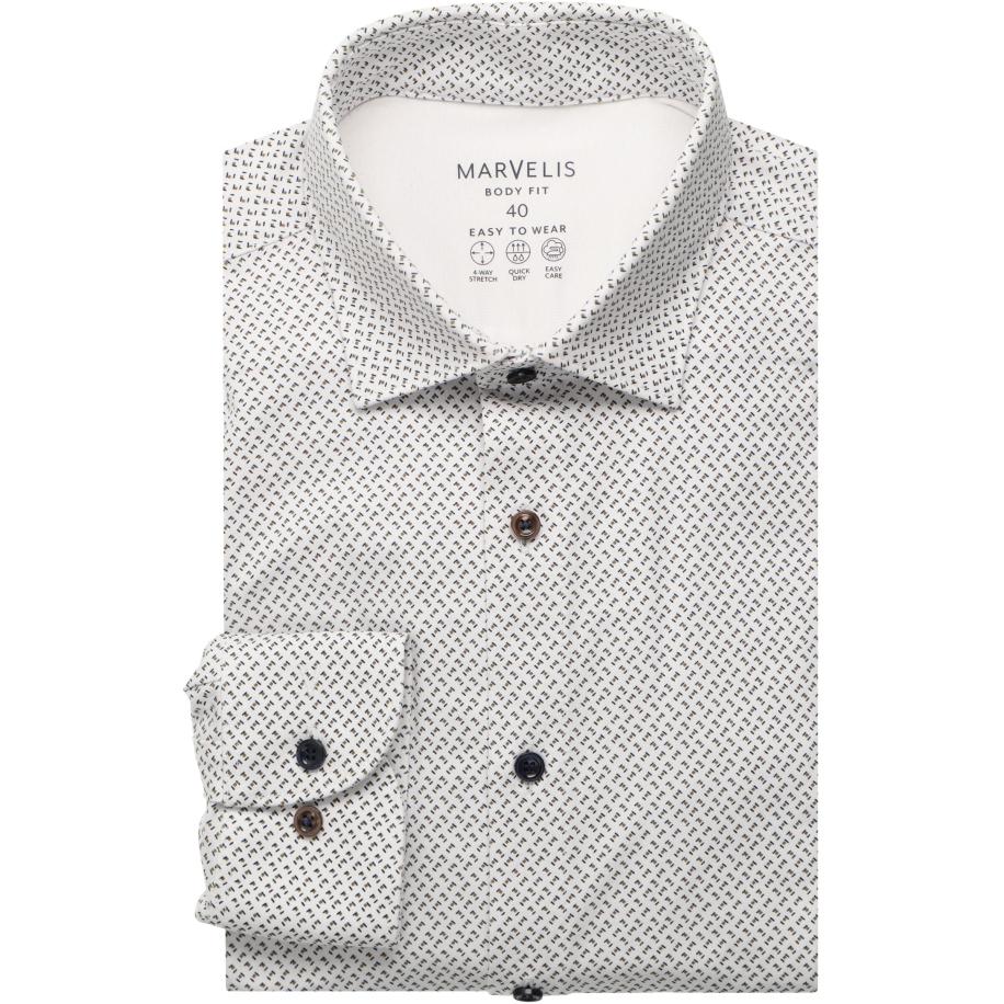 Marvelis Performance Jersey shirt bruin, Bedrukt Bruin