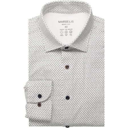 Marvelis Performance Jersey shirt bruin, Bedrukt