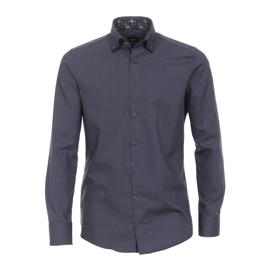 Venti Overhemd blauw, Faux-uni Blauw