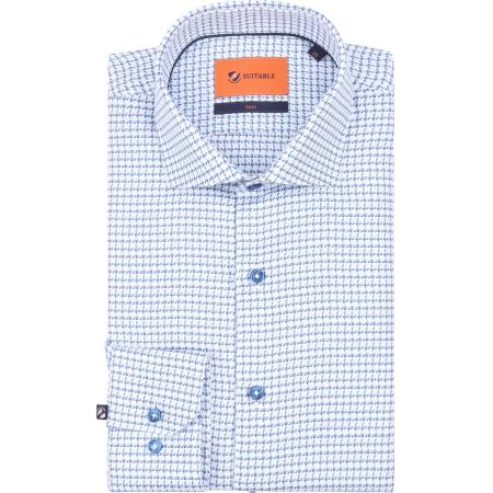 Suitable Overhemd Check Print Blauw