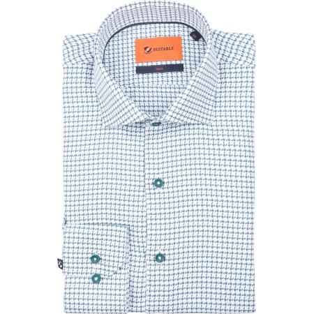 Suitable Overhemd Check Print Groen