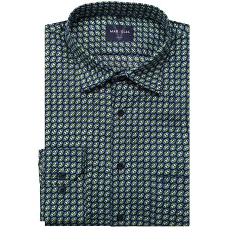 Marvelis Casual Overhemd groen, Motief