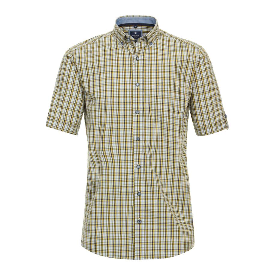 Redmond Casual Overhemd Korte mouw groen Groen