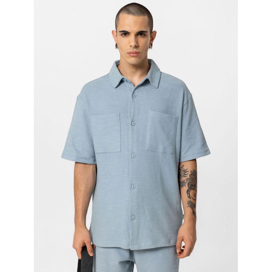 VAMOS CLO Overhemd Moselle smoky blue Blauw