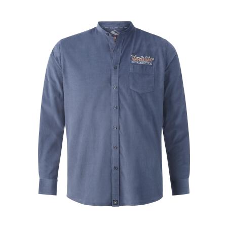 Jan Vanderstorm Overhemd donkerblauw, Effen