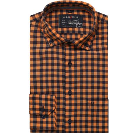 Marvelis Casual Overhemd zalm, Ruit