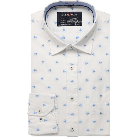 Marvelis Casual Overhemd blauw, Bedrukt