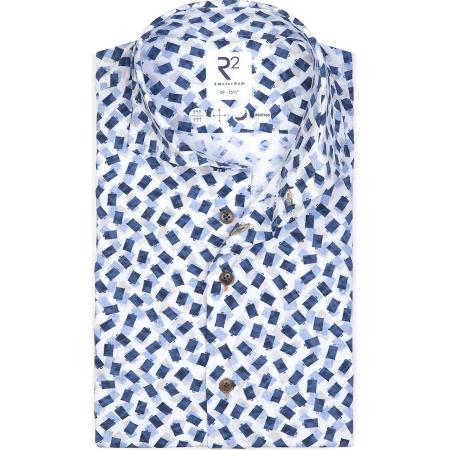 R2 Amsterdam Jersey shirt blauw, Bedrukt