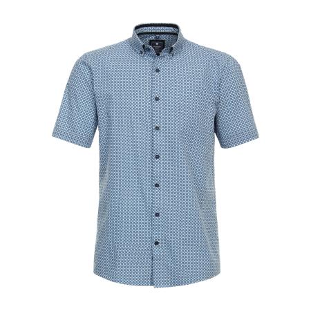 Redmond Casual Overhemd Korte mouw blauw