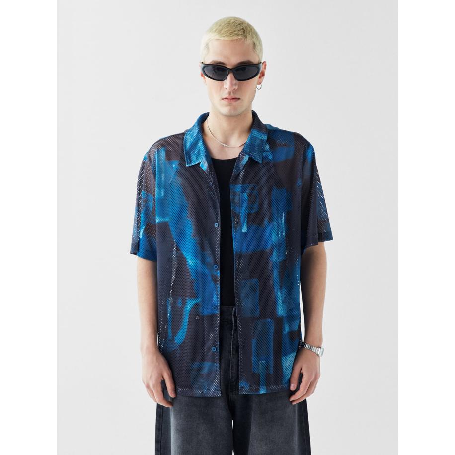 VAMOS CLO VAMOS CLO Overhemd blauw / zwart -