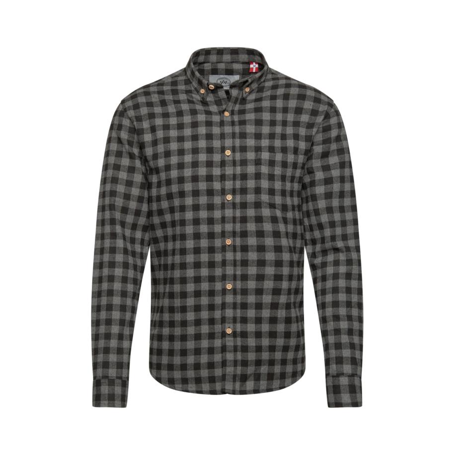 Kronstadt Kronstadt Overhemd Johan grijs / zwart -