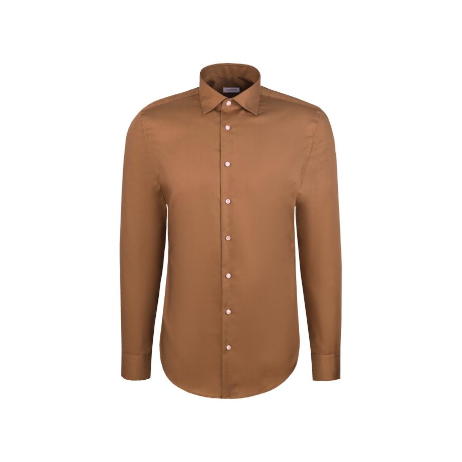 SEIDENSTICKER Zakelijk overhemd Schwarze Rose bruin Bruin