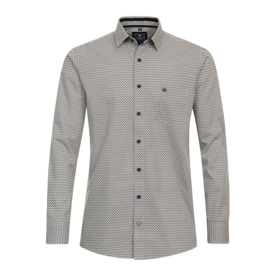 Redmond Casual Overhemd bruin, Bedrukt Bruin