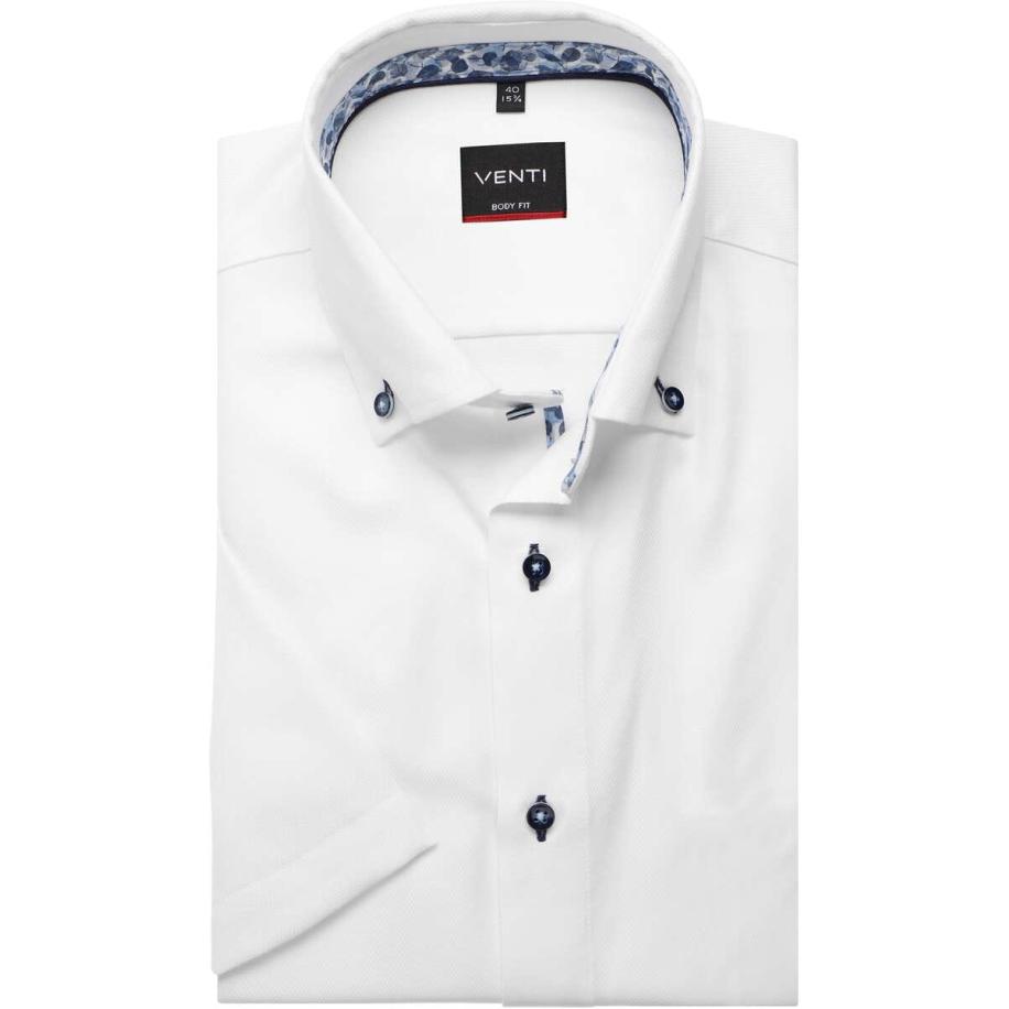 Venti Overhemd Korte mouw wit Geel