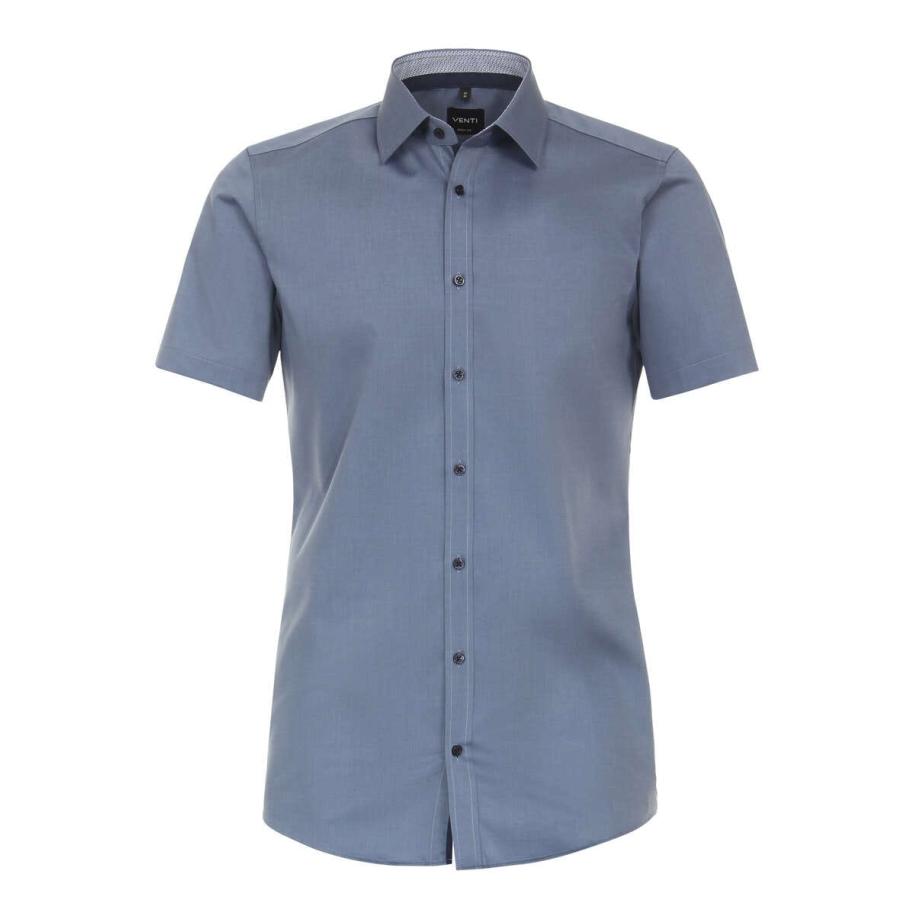 Venti Overhemd Korte mouw blauw Blauw