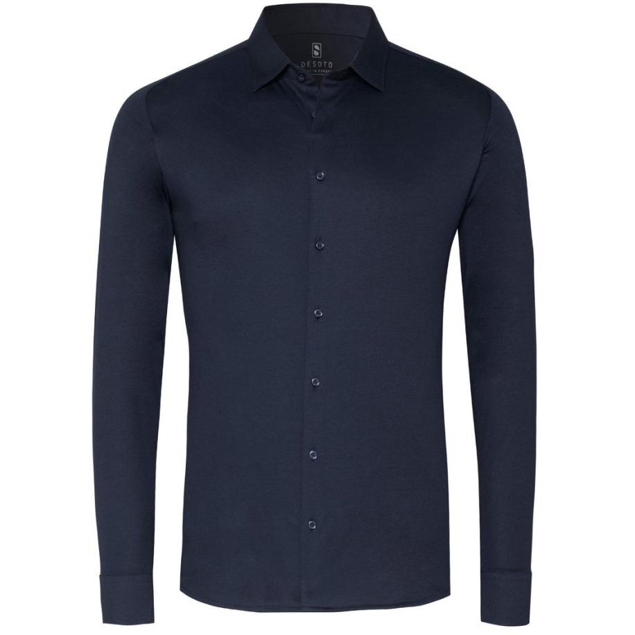 Desoto Overhemd Kent Navy Blauw